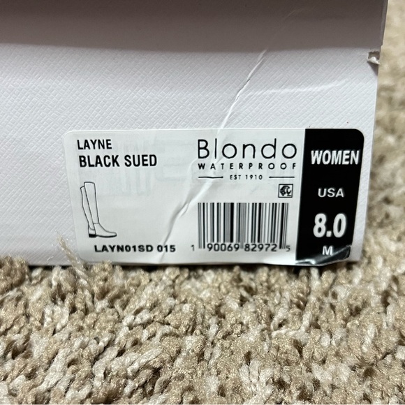 Blondo Black Over-the-Knee Boots - Waterproof - Size 8 - Picture 9 of 10